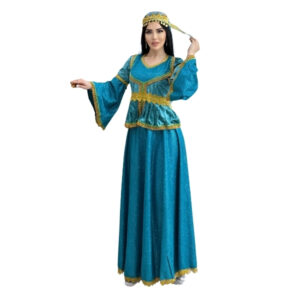 Qadın üçün firuzə zərli milli dəst SA015