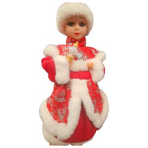 Qırmızı Xəzli Qar Qızı Kuklası