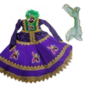 Qız üçün kəpənəkli bənövşəyi tüllü dəst