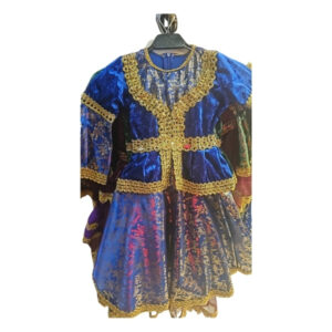 Qız üçün lacivərd brokar zərli dəst