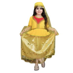 Qız üçün sarı xallı tüllü dəst