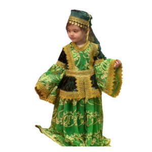 Qız üçün yaşıl butalı milli dəst