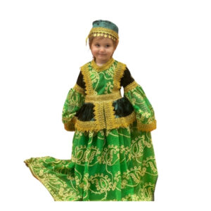 Qız üçün yaşıl butalı milli dəst