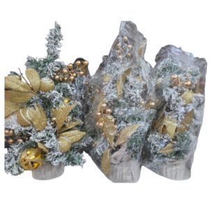 Qızılı Qar Efektli Şam Oyuncağı