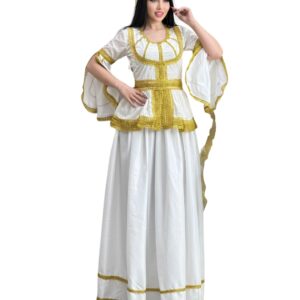 Qadınlar üçün Ağ-Qızılı Azərbaycan Milli Geyimi